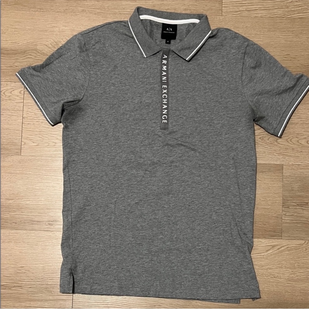 Armani Exchange Charcoal Polo Shirt for Men